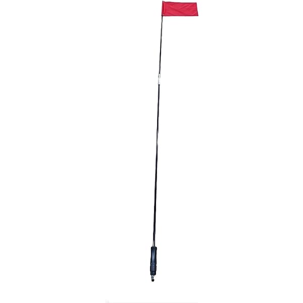 RAVON Off Road 9ft Black Flag Pole, Center Split with Quick Disconnect, Adventure Series Black
