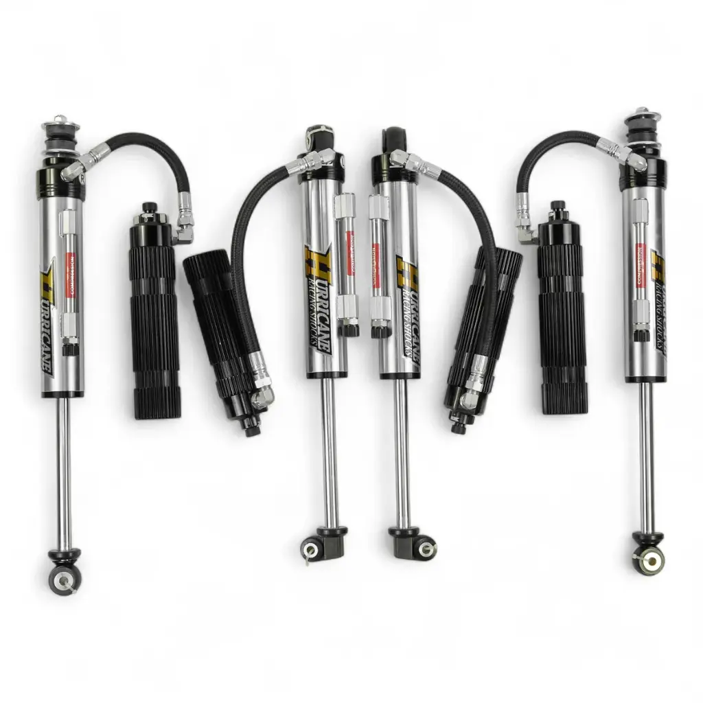 Hurricane Performance Extreme Seires 2.5", Single Tube Bypass Shocks with Re mote Resevoir for Jeep Wrangler JK JK0103-133H